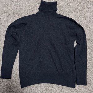 Women Bartolini Dark Gray Merino Wool Cowl neck Sweater.Sz S